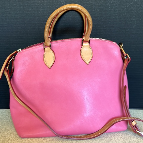 NWOT Dooney & Bourke Dillen Double Pocket Satchel,Bubble Gum - Picture 3 of 4